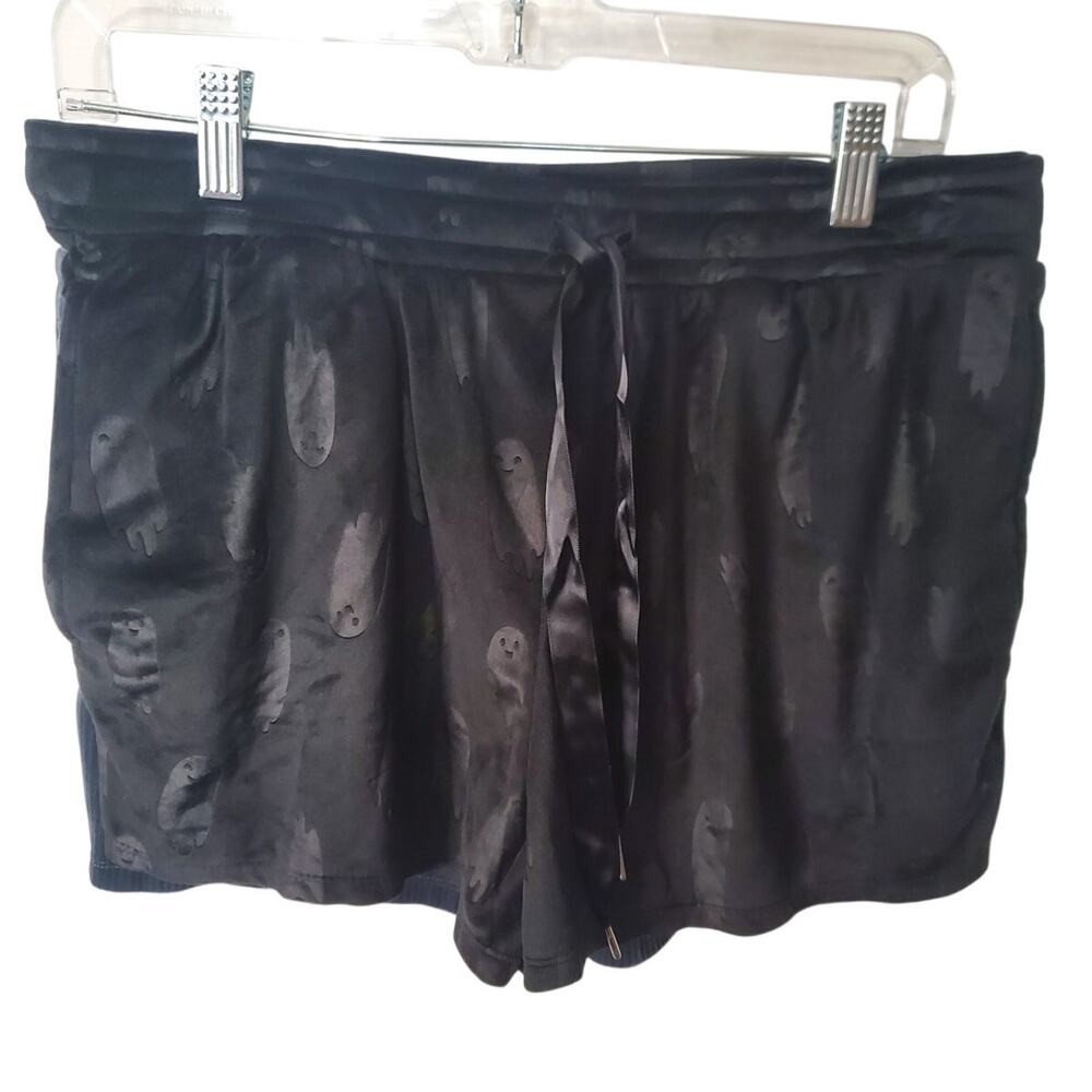 Jaclyn Intimates 2 Pack Velour Sleep Shorts Black Ghost/Solid Gray, NWOT, Medium